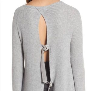 Flare Sleeve Open Back Sweater